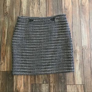 The Loft Tweed Pencil Mini Skirt